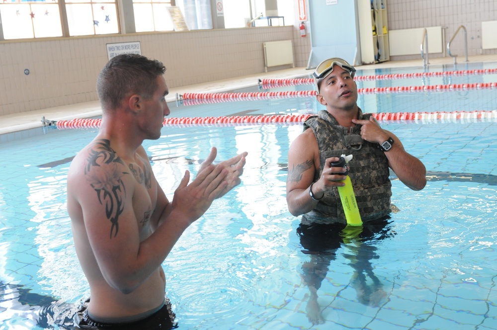 Water egress training tests soldiers’ confidence