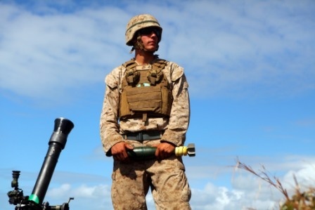 US Marines fire mortars during Talisman Sabre 2011