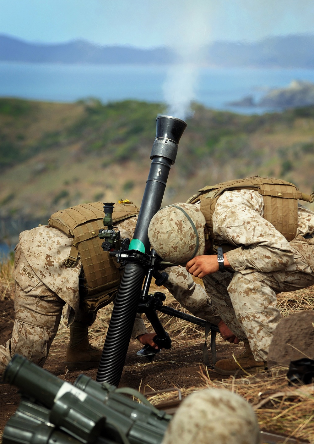 USMC 81 mm Mortar Platoon at Townshend Island