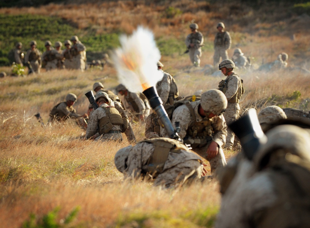 USMC 81 mm Mortar Platoon at Townshend Island