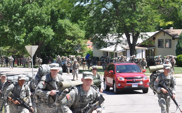 Officer candidates step off to final training phase