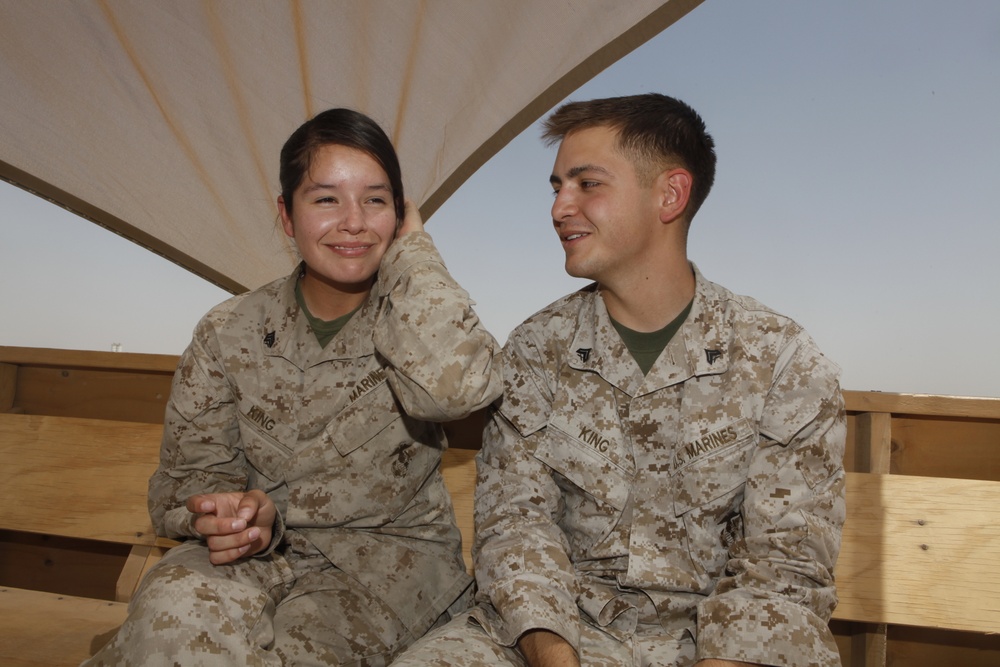 Six Marines, 3 couples, 1 squadron: Married Marines deploy together to Afghanistan