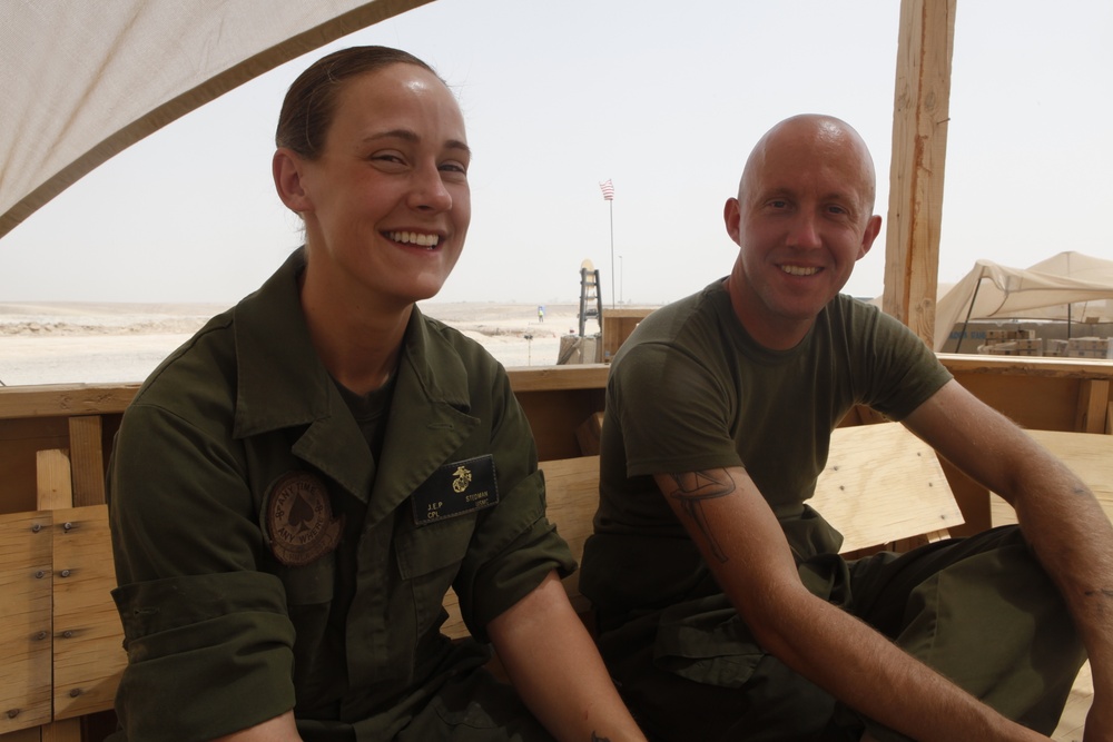 Six Marines, 3 couples, 1 squadron: Married Marines deploy together to Afghanistan