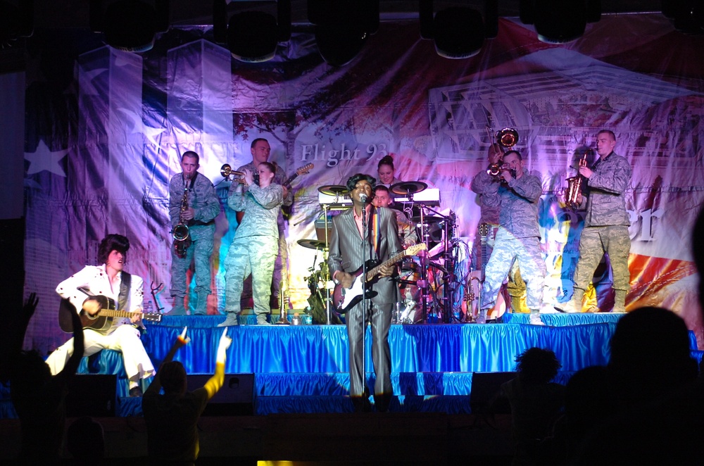 Chuck Berry, Tops in Blue entertains service members in Afghanistan