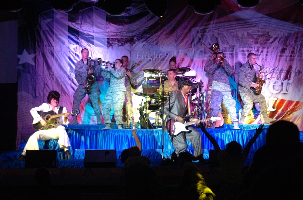 Chuck Berry, Tops in Blue entertain service members in Afghanistan