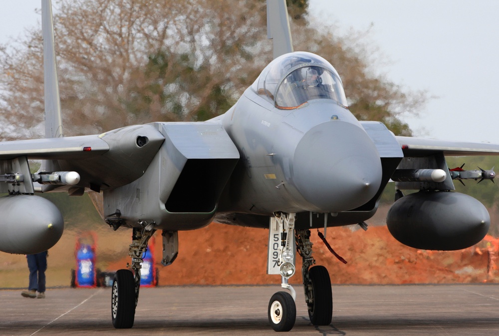 US Air Force aircraft fly at RAAF Base Darwin during Talisman Sabre 2011