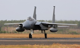 US Air Force aircraft fly at RAAF Base Darwin during Talisman Sabre 2011