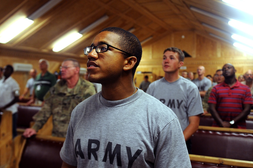 Soldier baptized while deployed to Afghanistan