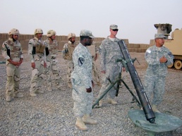 Mortar training lights up southern Iraq