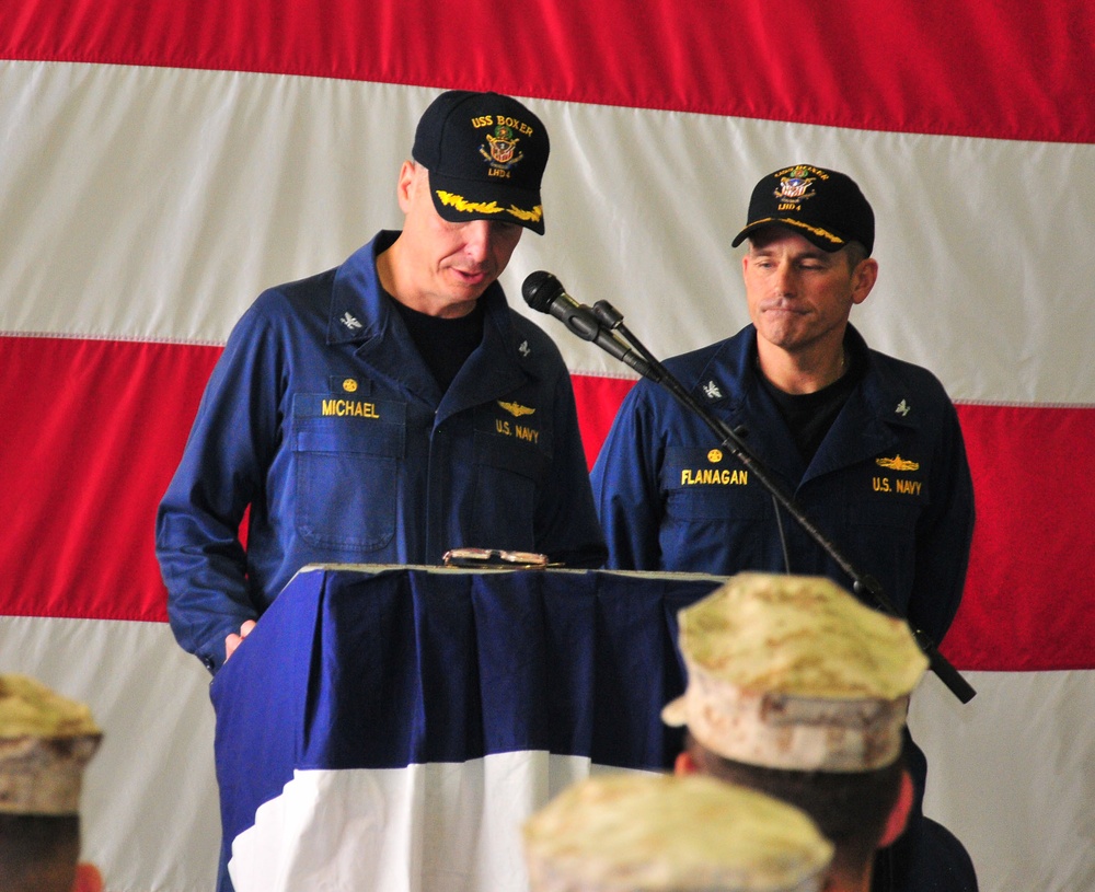 USS Boxer change of command ceremony