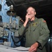 Commander of Naval Air Force Atlantic speaks to the USS Enterprise crew