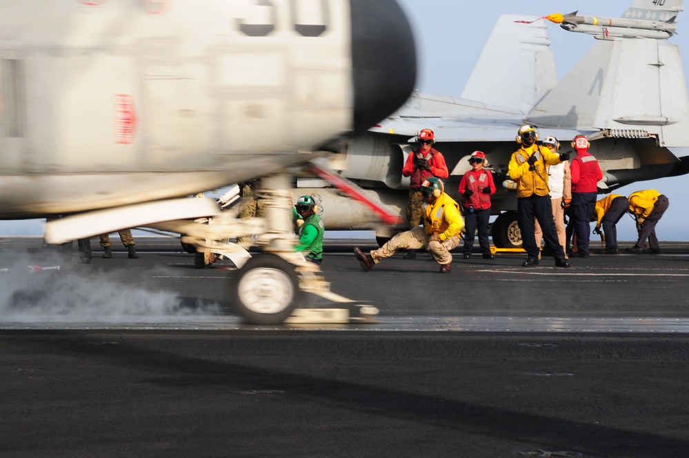 USS Ronald Reagan action