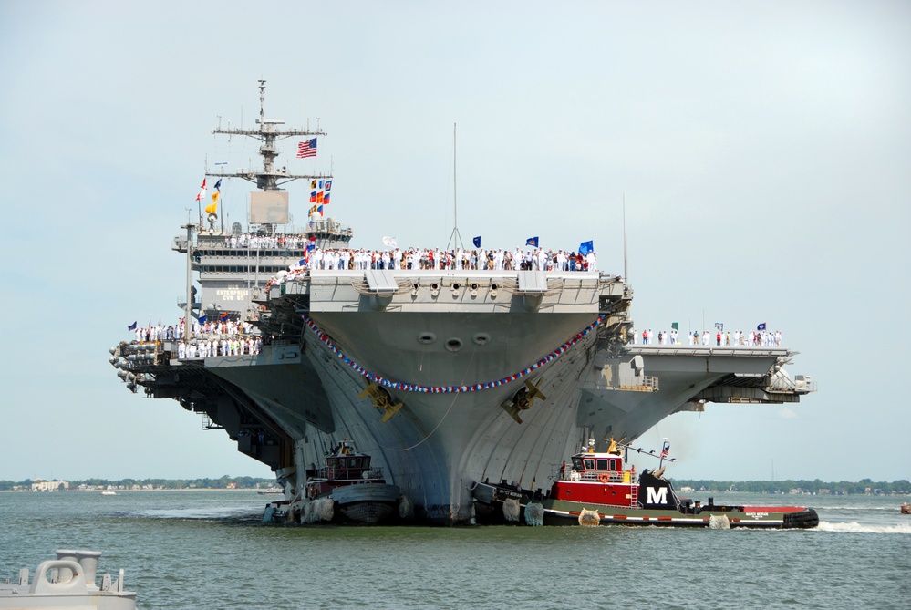 USS Enterprise returns to Norfolk