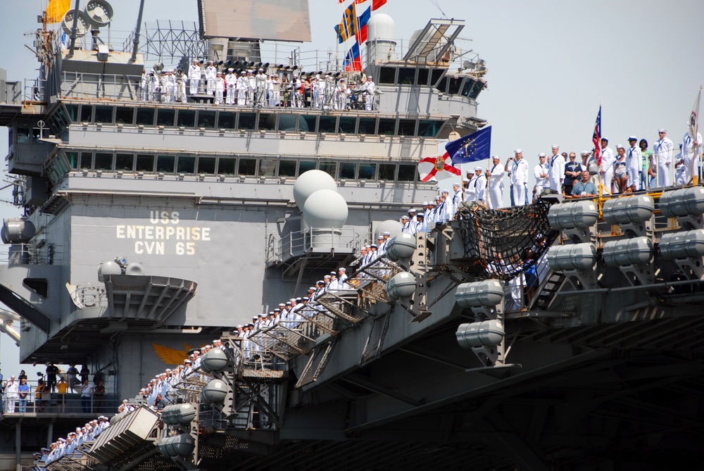 USS Enterprise returns to Norfolk