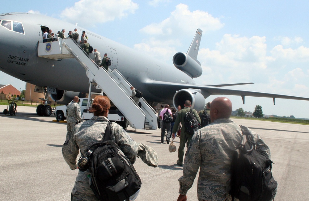 Scott Air Force Base personnel depart for Air Mobility Rodeo 2011