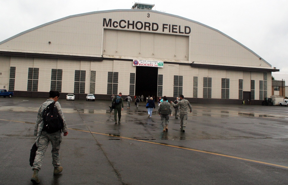 Scott Air Force Base personnel depart for Air Mobility Rodeo 2011