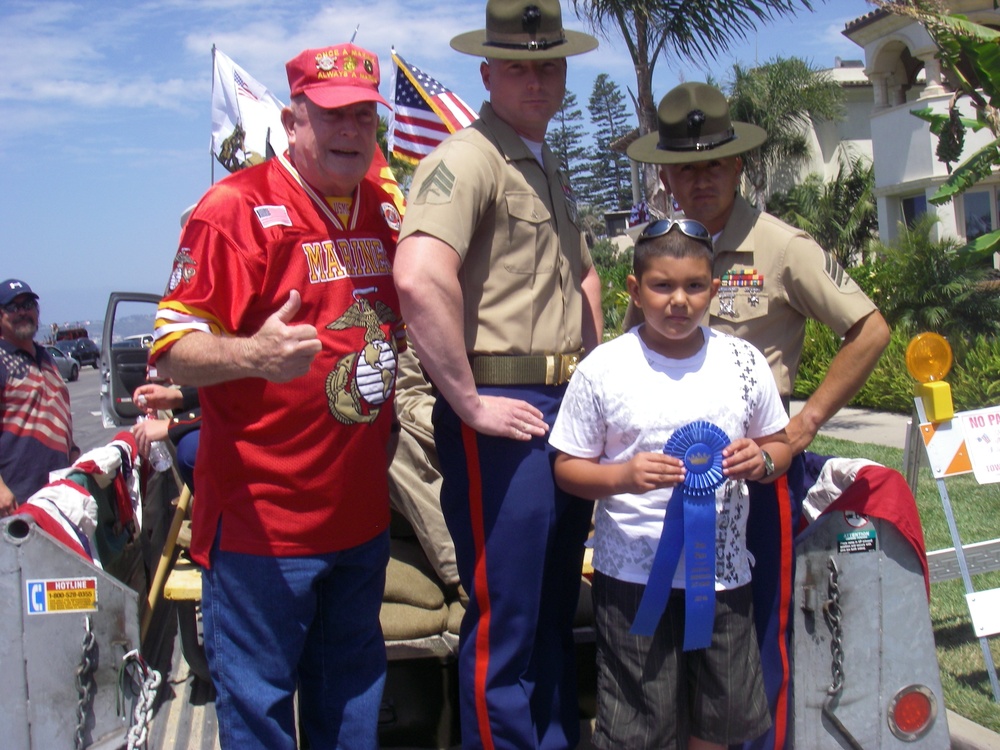 Depot Marines honor Iwo Jima vets in parade