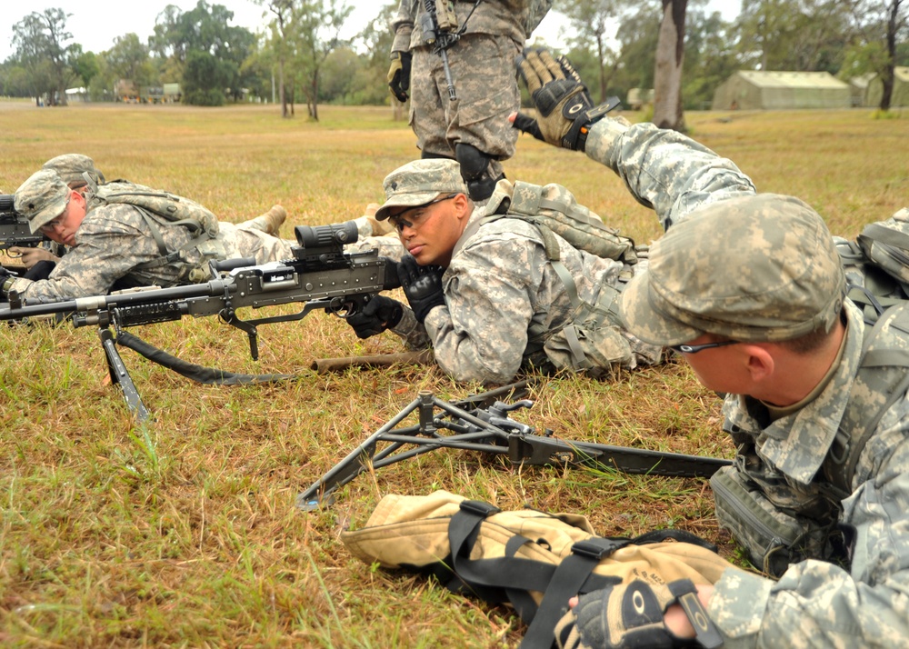 Soldiers train at Camp Sam Hill during Talisman Sabre 2011