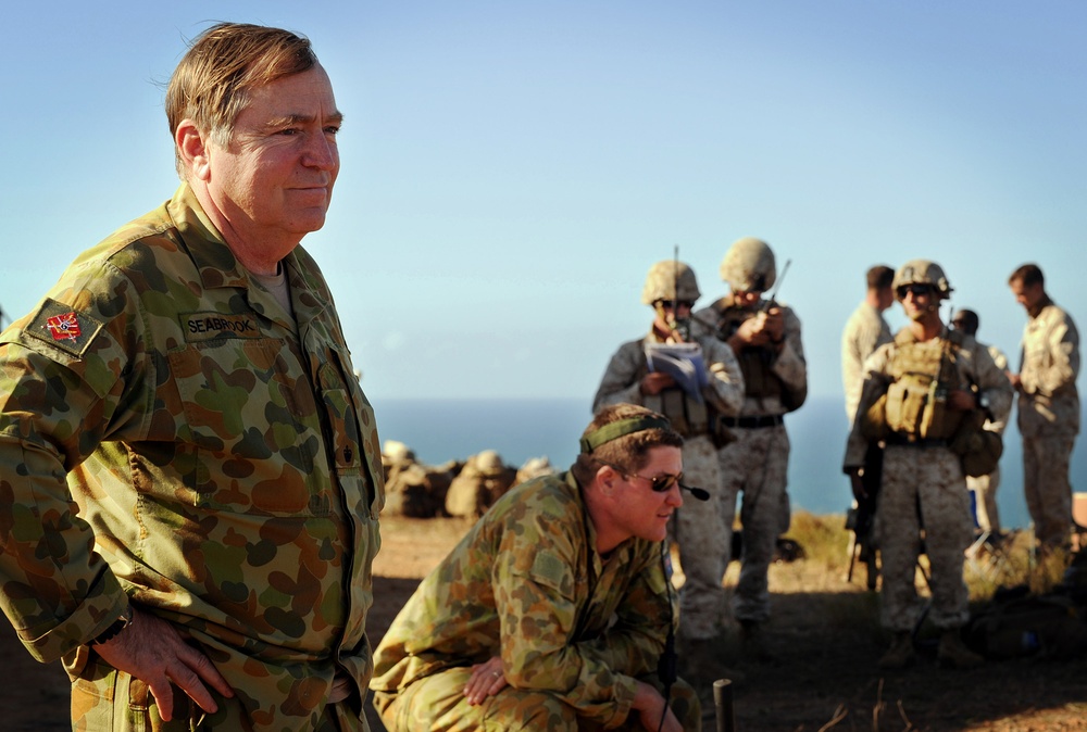 US Marines, Australian troops coordinate close air support during Talisman Sabre 2011