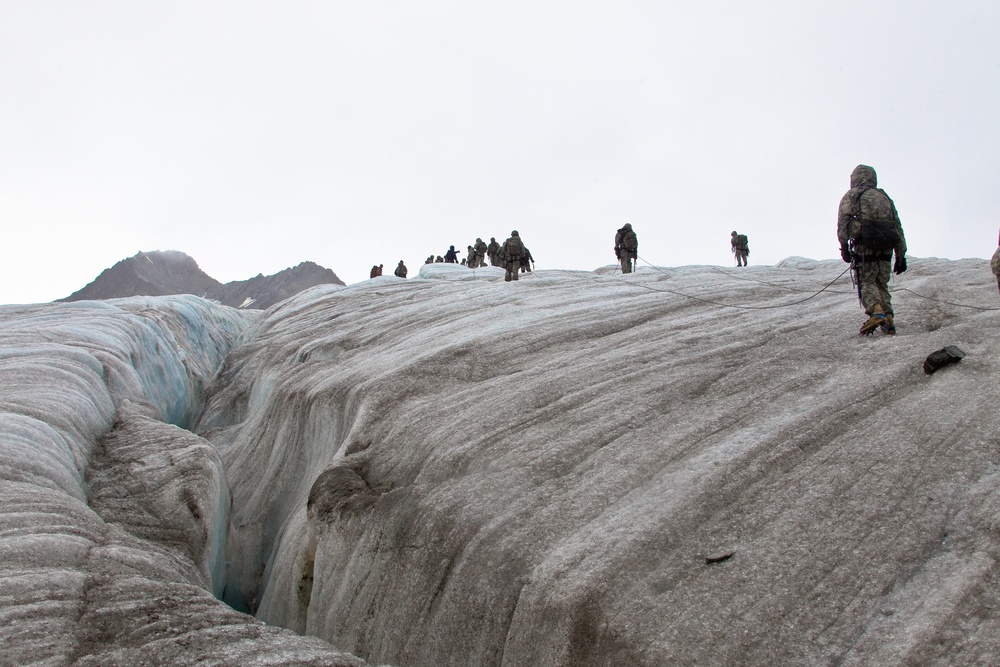 Glacier Crossing in Alaska