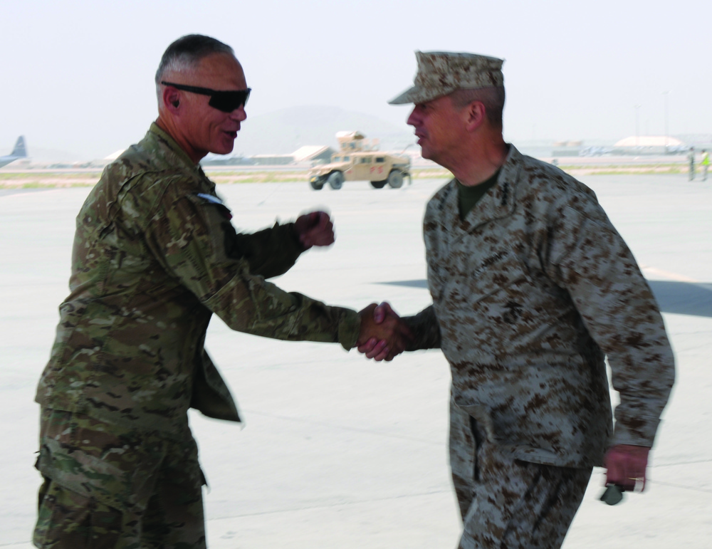 Marine Corps Gen. John R. Allen visits kandahar Airfield