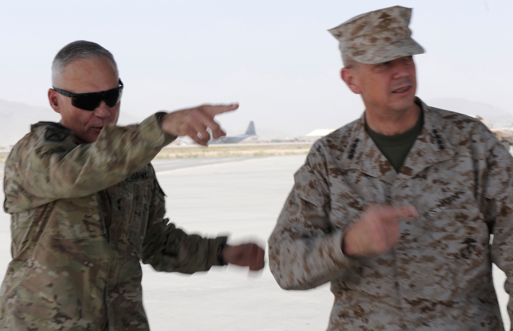 Marine Corps Gen. John R. Allen visits Kandahar Airfield