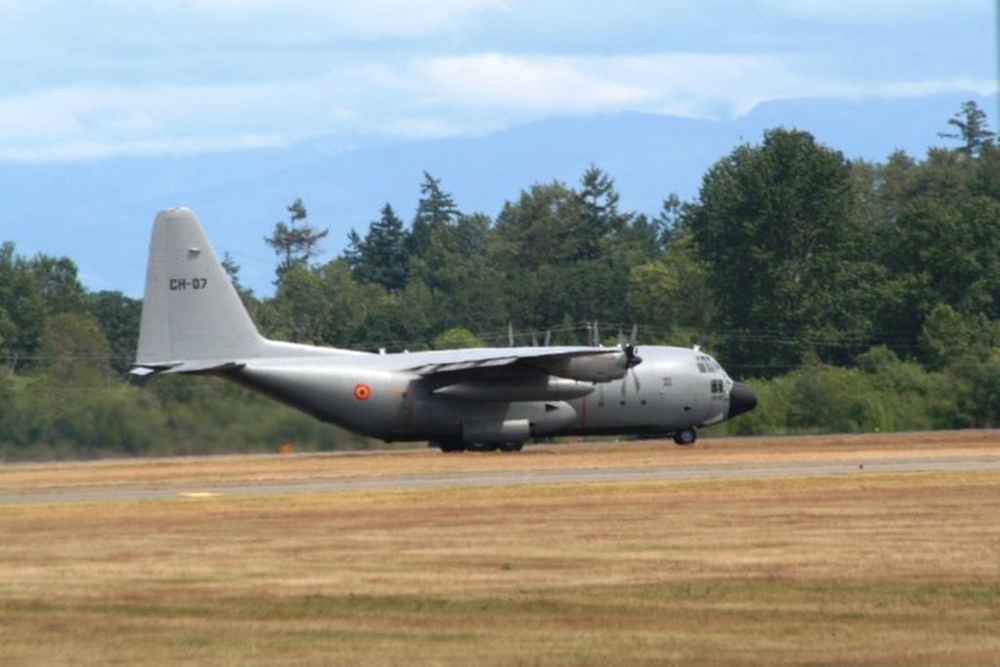 Belgium C-130 practices for Air Mobility Rodeo 2011