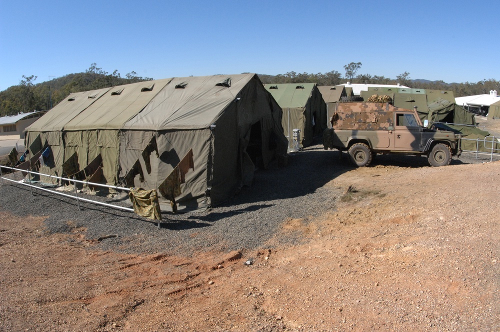 Australian Defence Force troops train, live in Camp Growl during Talisman Sabre 2011