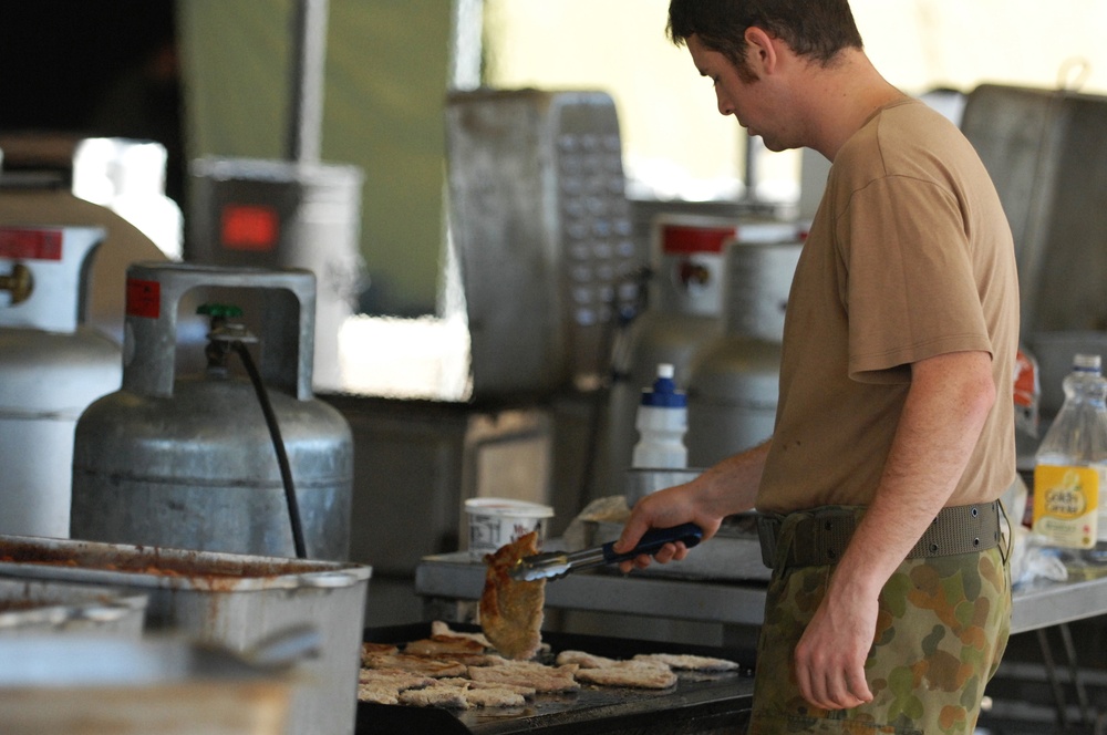 Australian Defence Force train, live in Camp Growl during Talisman Sabre 2011