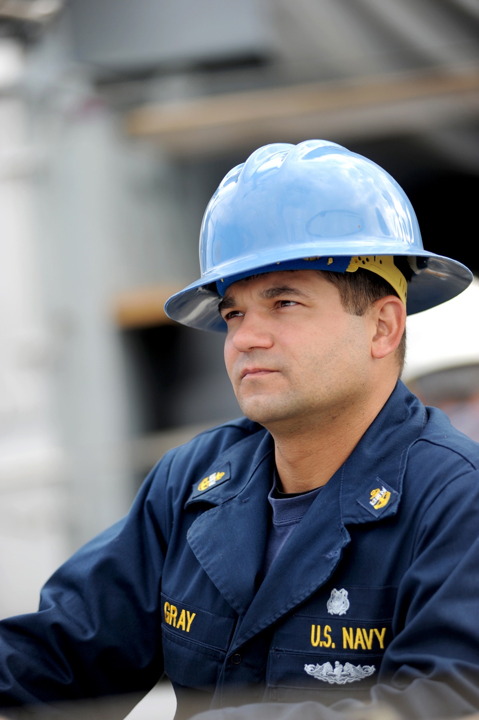 Navy diver aboard USNS Grasp