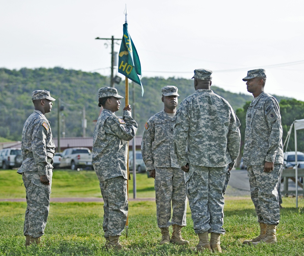 Passing the 525th MP Company Guidon