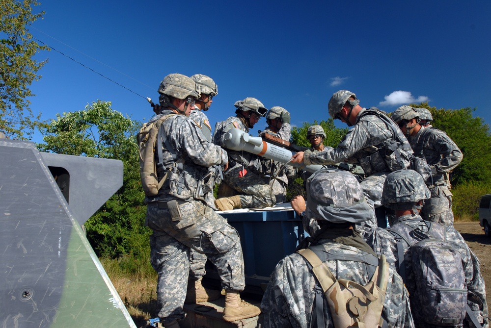 316th MAC practice firing rockets