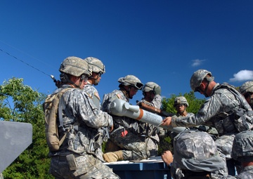 316th MAC practice firing rockets