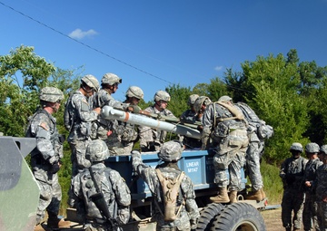 316th MAC practice firing rockets