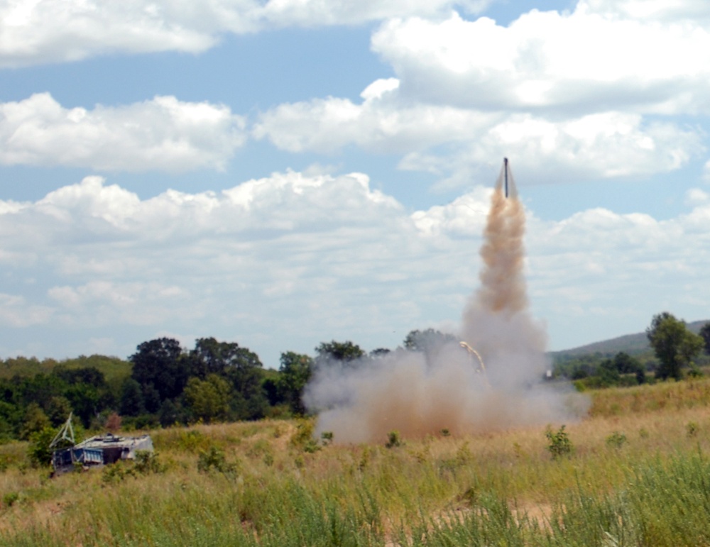 316th MAC practice firing rockets