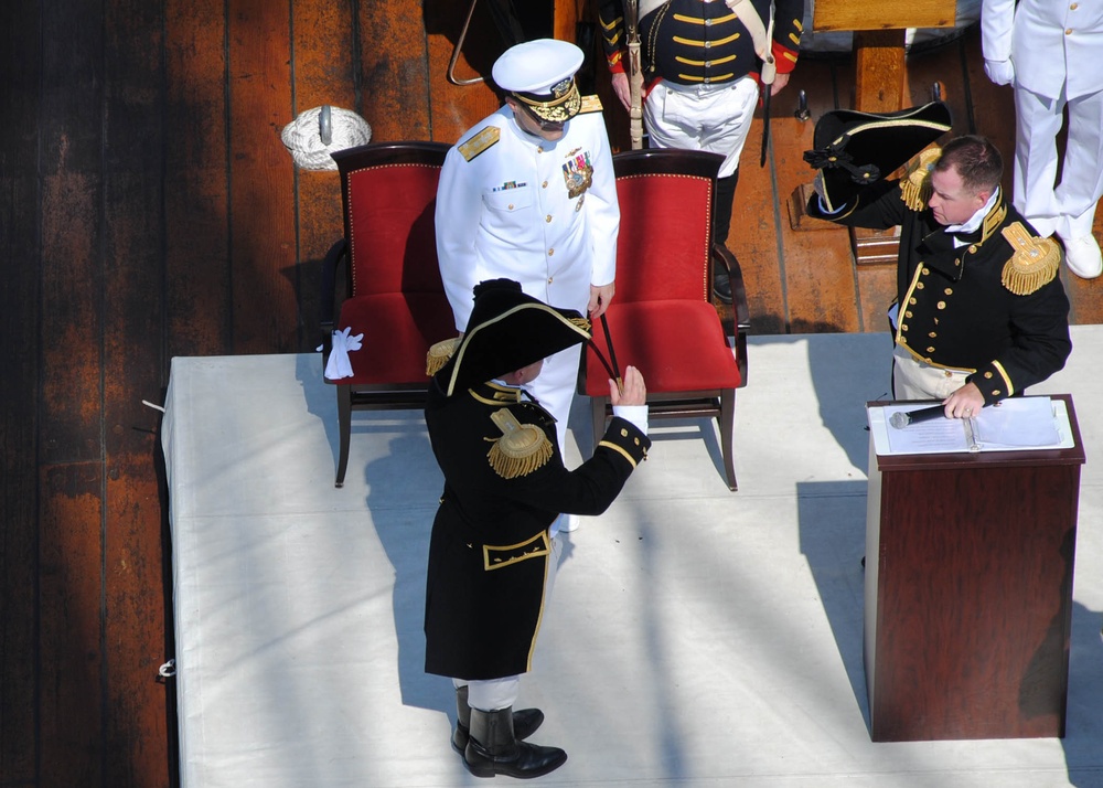 Change of command aboard USS Constitution