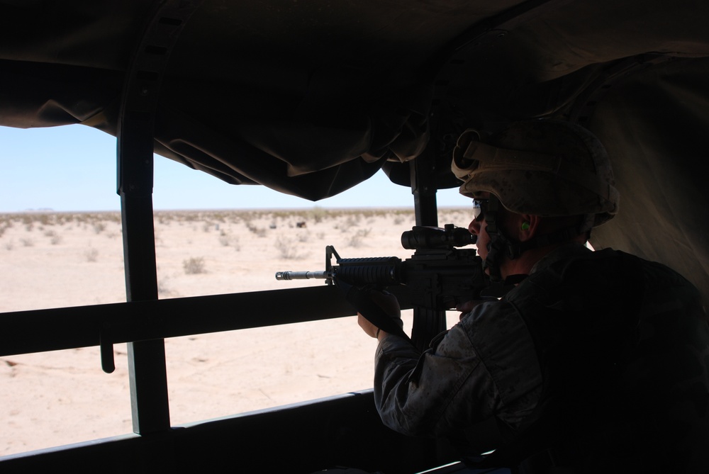 Wing Support Marines conduct convoy drills