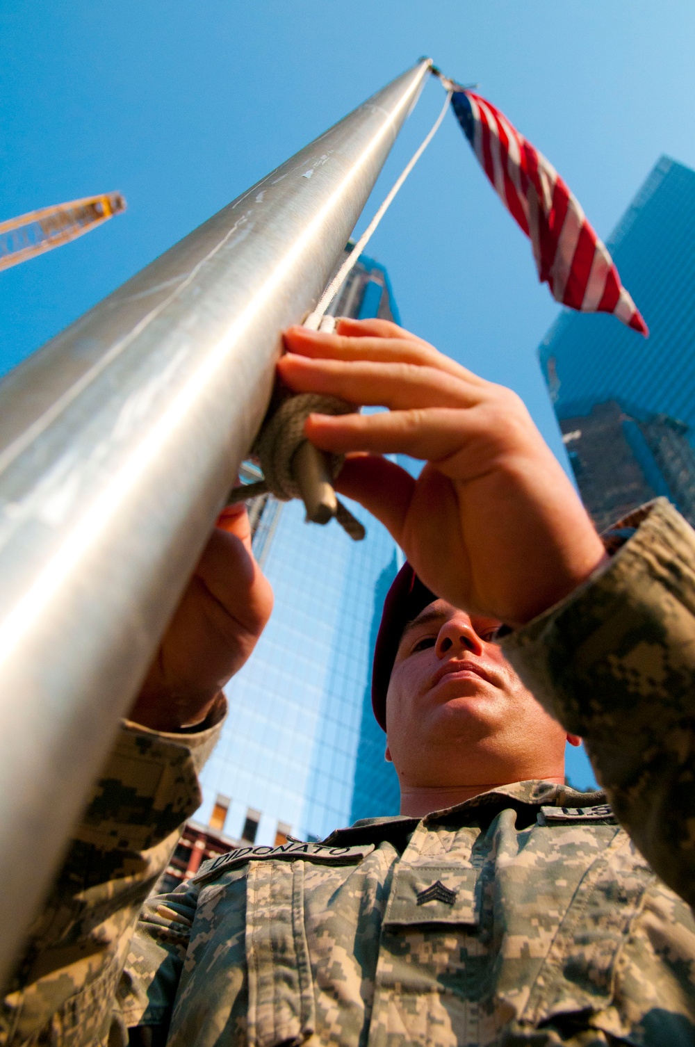 Ground Zero flag returns home after a one year deployment to Afghanistan with 404th Civil Affairs Battalion