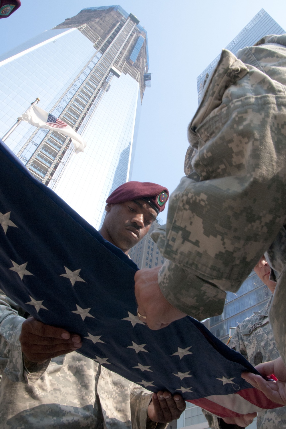 Ground Zero flag returns home after a one year deployment to Afghanistan with 404th Civil Affairs Battalion