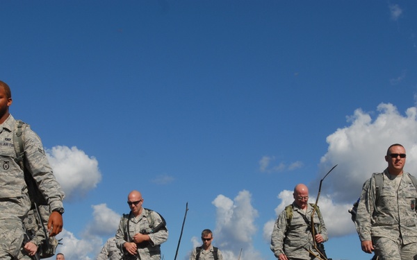 36th Expeditionary Contingency Response Squadron set up camp at Williamson Airfield during Talisman Sabre 2011