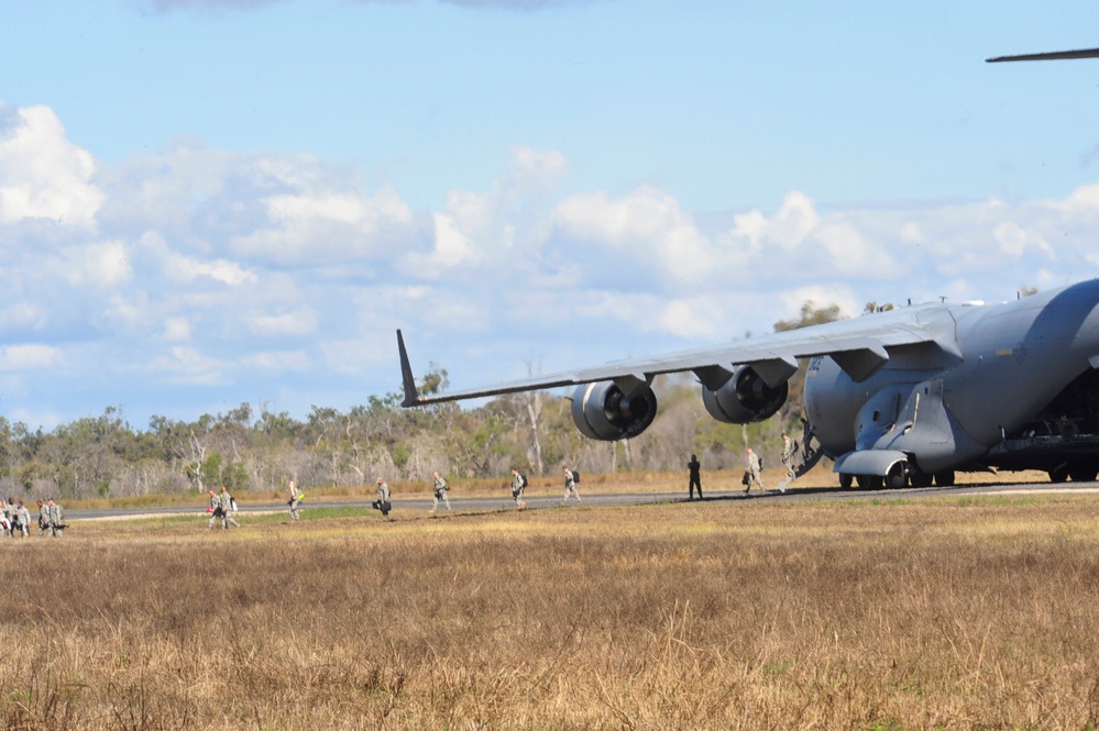 US Air Force 36th Expeditionary Contingency Response Squadron hits the ground running during Talisman Sabre 2011