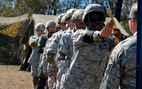 US Air Force 36th Expeditionary Contingency Response Squadron train during Talisman Sabre 2011