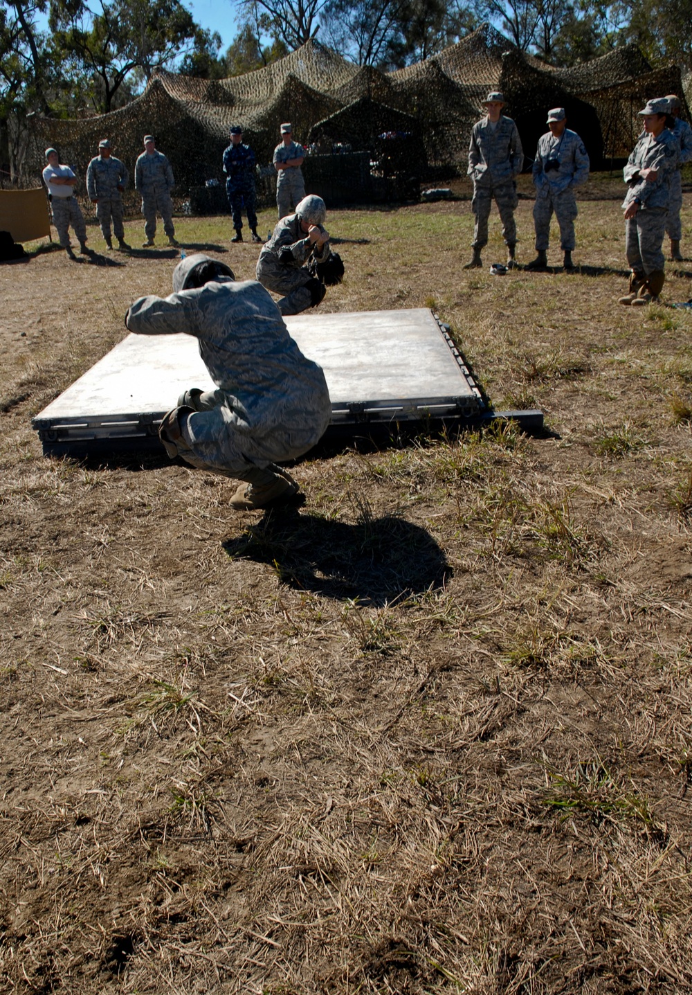 US Air Force 36th Expeditionary Contingency Response Squadron train during Talisman Sabre 2011