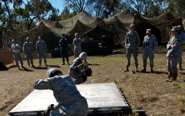 US Air Force 36th Expeditionary Contingency Response Squadron train during Talisman Sabre 2011