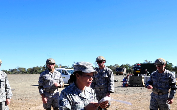 US Air Force 36th Expeditionary Contingency Response Squadron train during Talisman Sabre 2011