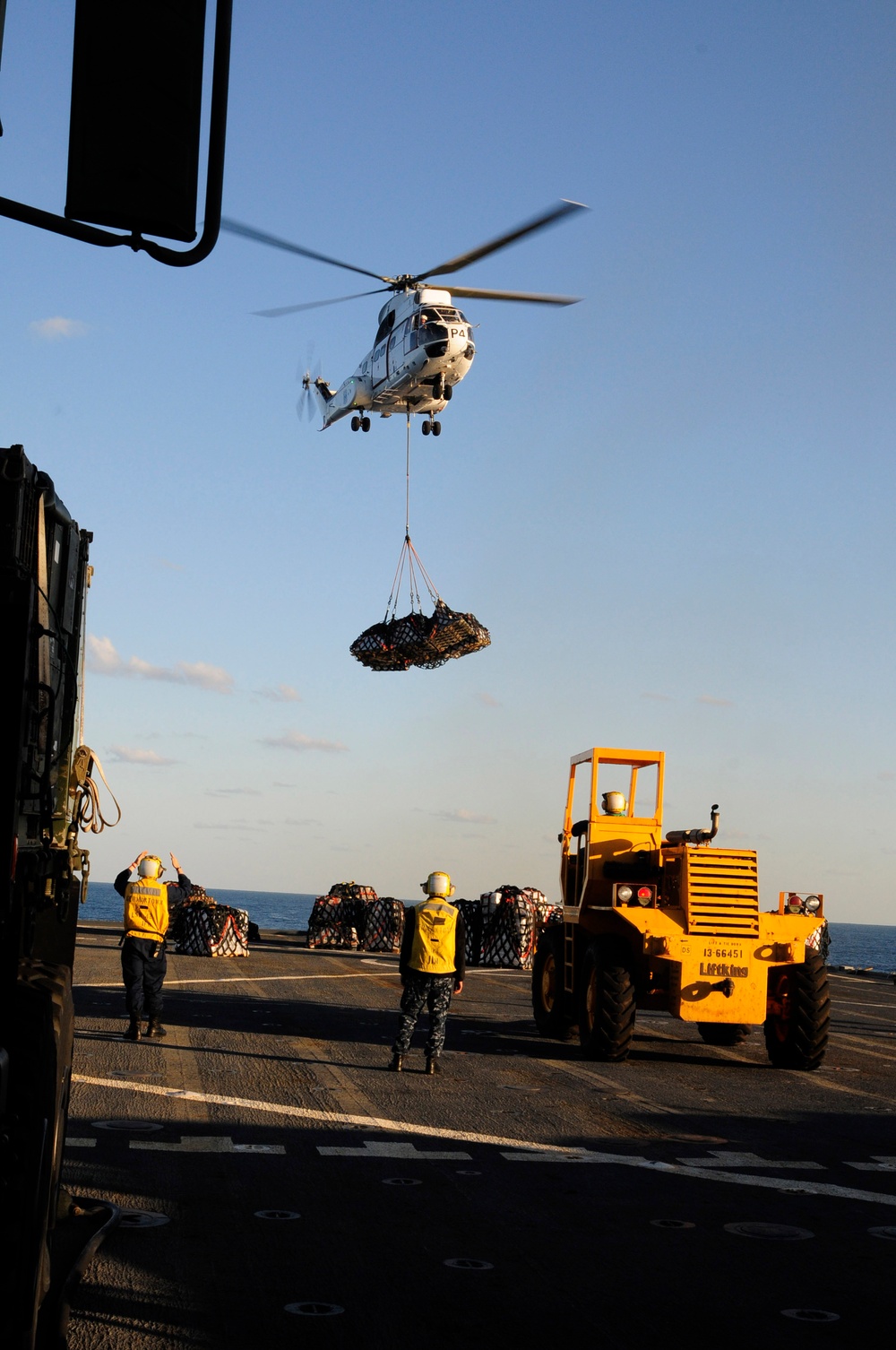 USS Germantown receives supplies