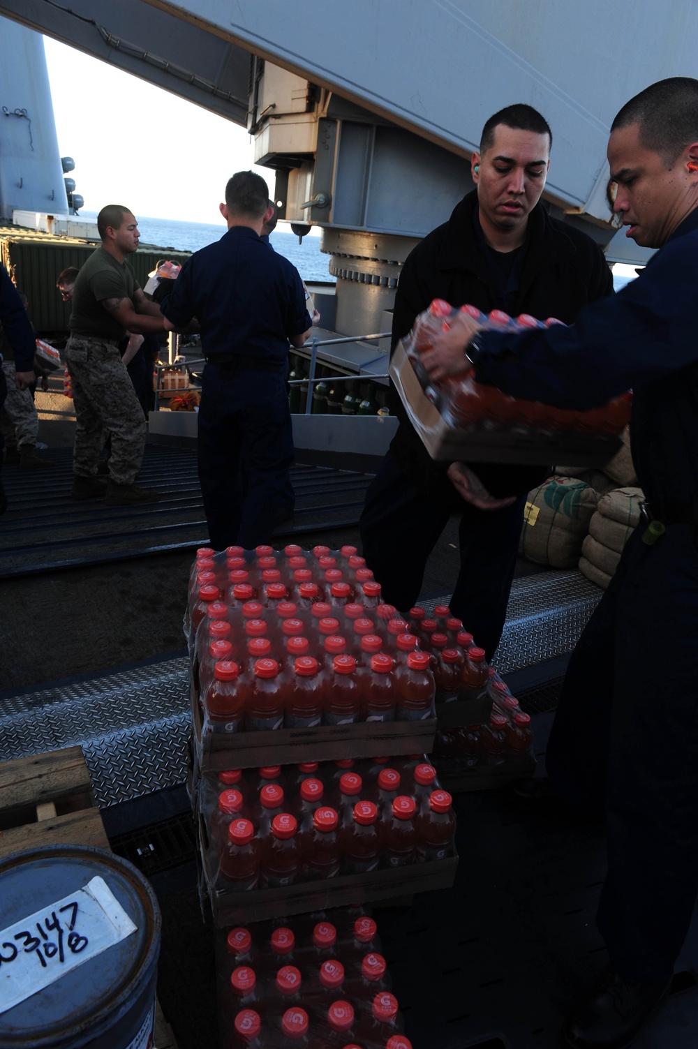 USS Germantown replenishment at sea