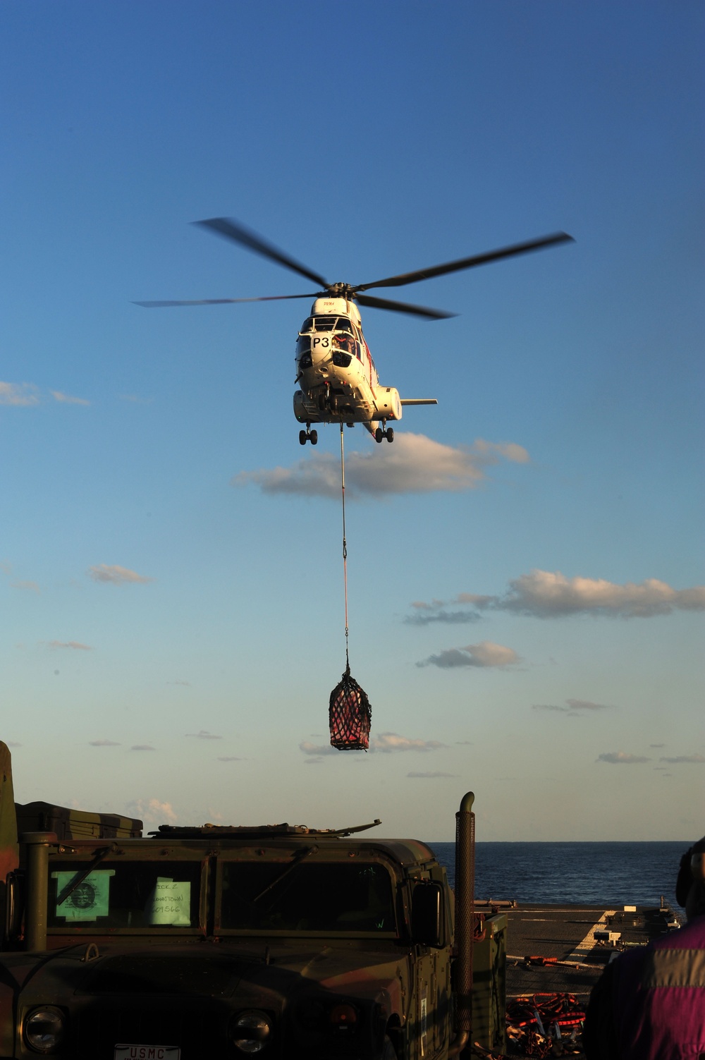 USS Germantown replenishment at sea