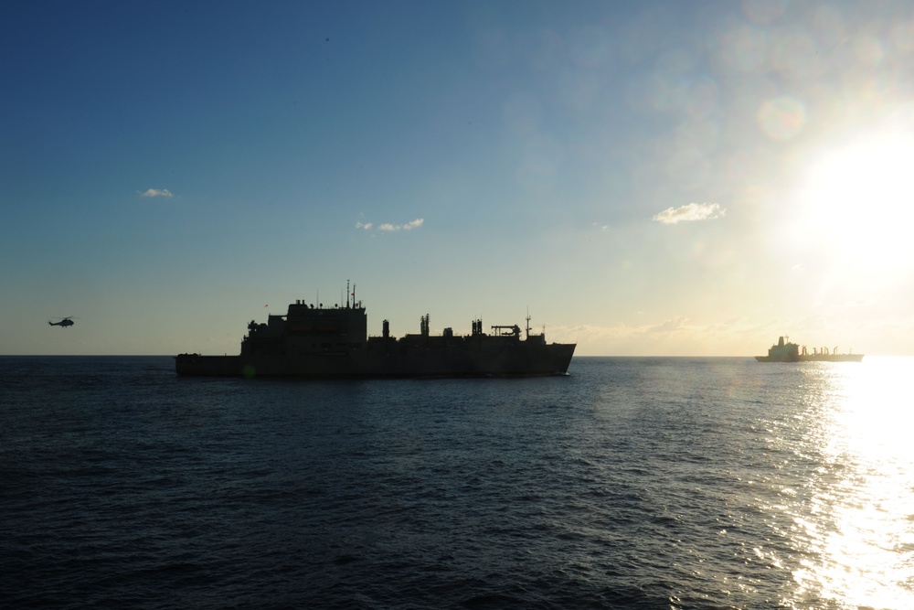 USS Germantown replenishment at sea