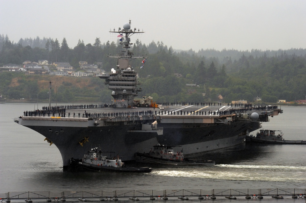 USS John C. Stennis departs Naval Base Kitsap